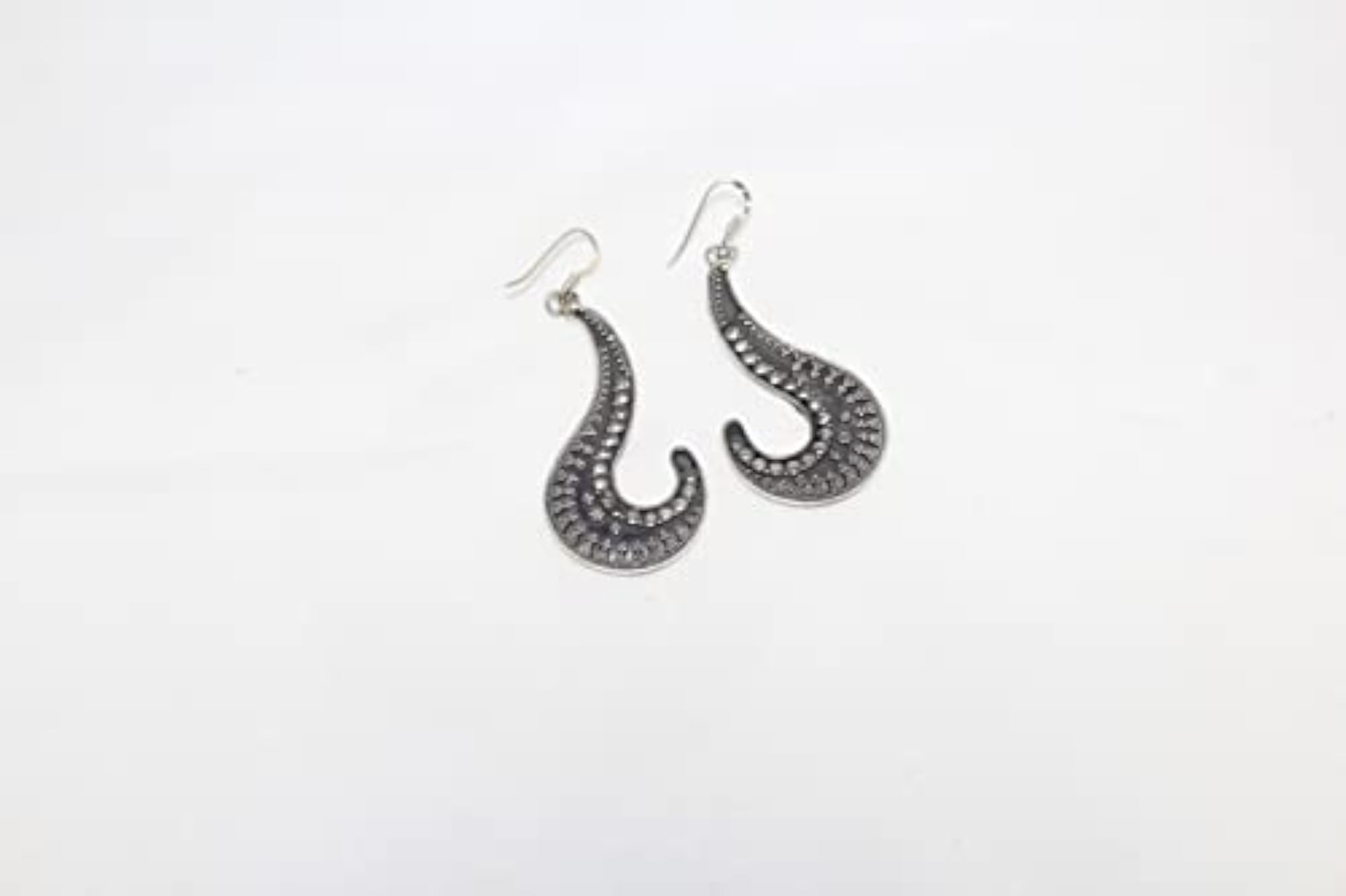 Women's 925 Sterling Silver Tribal Hand Engraved Earrings