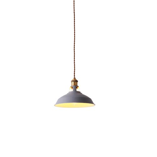 Lustre coloré suspension plafonnier gris en fer 1 lumière pour éclairage intérieur maison
