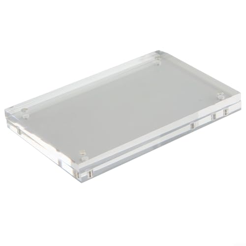 Cornice portafoto magnetica a doppio lato, in acrilico, spessore 8 mm, trasparente, supporto per foto, ritratti, documenti, certificati, decorazione per casa, ufficio, scrivania (10 x 15 cm)