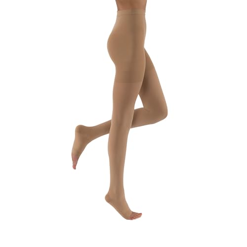 Image of JOBST Relief 30-40 mmHg Compression Stockings, Waist High Pantyhose, Open Toe | Compression Socks for Women / Men for Tired, Aching or Swollen Legs, Varicosities