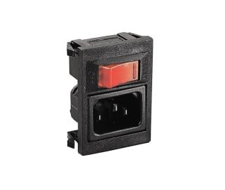 Bulgin Limited, BZV03/Z0000/01, Vertical Power Entry Module 50.8mm C14 Cold Condition Inlet (PX0575) 6.3mm Tab Termination Unfiltered Single Contact Switch (5 Item/s)