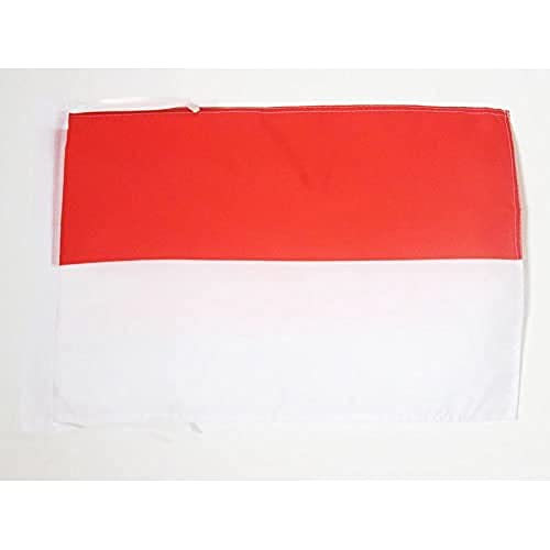 AZ FLAG - Drapeau Alsace Rot un Wiss - 45x30 cm - Pavillon Alsacien - France 100% Polyester Avec Deux Cordelettes - 20g