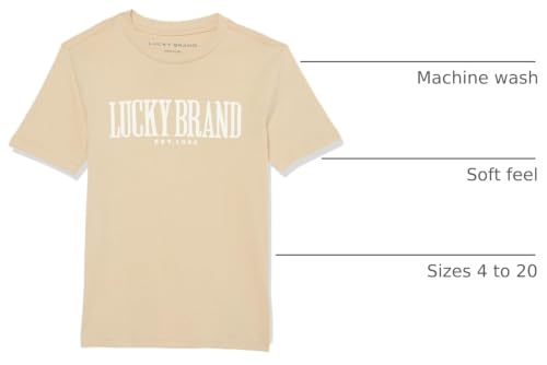 Image of Lucky Brand Boys' Short Sleeve Graphic Crew Neck T-Shirt, Soft, Comfortable, Relaxed Fit