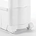 mDesign Slim Plastic Rolling Laundry Utility Cart, Portable Storage Organizer Trolley - Easy-Glide Wheels and 3 Heavy-Duty Shelves, for Laundry, Utility Room, Kitchen or Pantry Storage - White