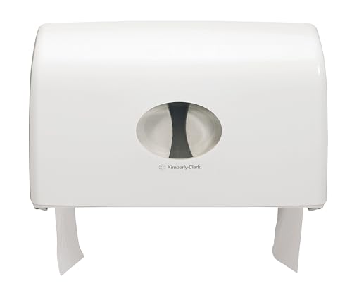 Aquarius Small Roll Double Toilet Roll Dispenser 6992 – 1 x White Toilet Paper Dispenser