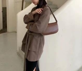 Leather Shoulder Underarm Bag Crossbody Bucket Bag Handbag Women Woven Clutch Versatile Commuting Elegant Chi Luxury4