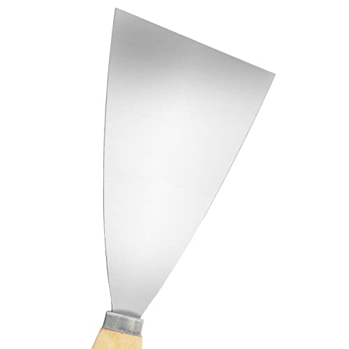 Putty Knife, 2 Pcs 3.5 Inch Metal Scraper, Wooden Handle Spackle Knives For Drywall, Decals, Wall Paper, Patching, Painting, Taping, Scraping Coating #TOP2