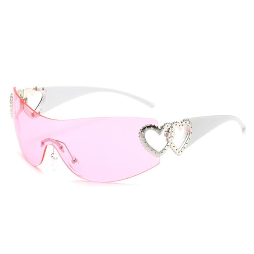 Lunettes de soleil une pièce pour femme contre l'éblouissement, masques enveloppants punk dégradés