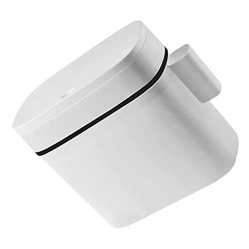 Caneca de basura rectangular blanca de plástico miniatura 1