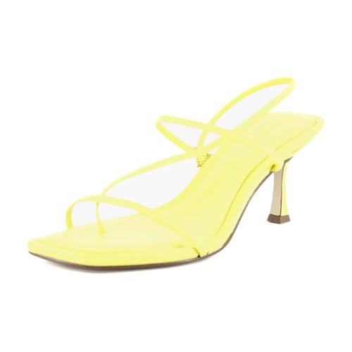 Steve Madden Women's Locke Heeled Sandal, Lime Leather, 10