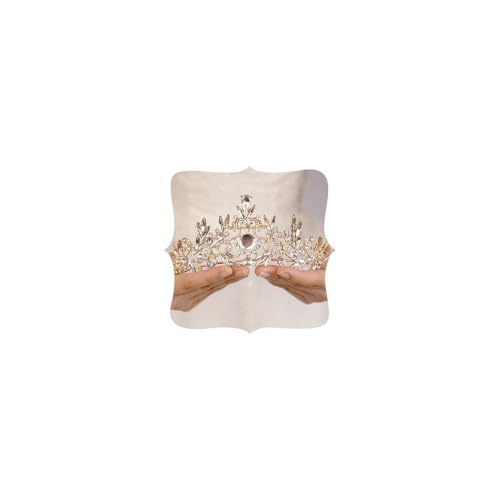 Corona de tiara de cristal dorada para regalar a damas de honor