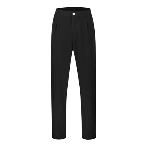 Mens Pleated Front Dress Pants Wrinkle Free Casual Work Chinos Pants Stretch Regular Fit Straight Leg Formal Trousers2