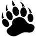 GRIZZLY BEAR PAW PRINT 3.5" BLACK Vinyl Decal Window Sticker for Laptop, Ipad, Window, Wall, Car, Truck, Motorcycle