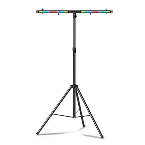 DJ Lights Stand, Heavy Duty DJ Stand T Bar with Light, 55-100 Inc...