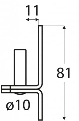 81mm x 30mm x 10mm Heavy Duty Gold Hinge Pin Gate Hinge Brackets Galvanised Steel (Pack of 2) X07E/1 - Image 3