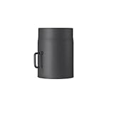  Möck Ofenrohr, doppelwandig, Drosselklappe, System Primus, 150 mm Schwarz