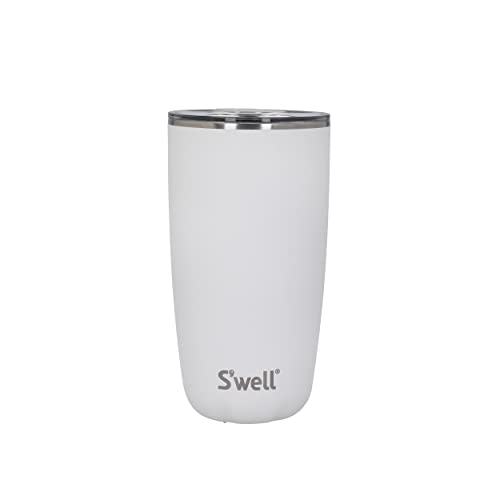 S'well Tumbler with Lid, 530ml, Moonstone, Vacuum-Insulated Travel Cup with Pop-On Lid