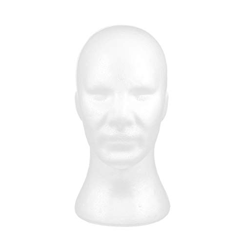 Male Head Foam Mannequin Head Head Model Foam Manikin for Wig Hair Hat Glasses Scarf Jewelry Display Stand - Image 3