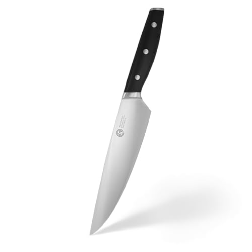 MasterChef Kochmesser Profi Messer aus Kohlenstoffreichem Edelstahl, Dreifach Vernieteter Griff, Tranchiermesser mit Stahl Kropf, Vollzapfen,...