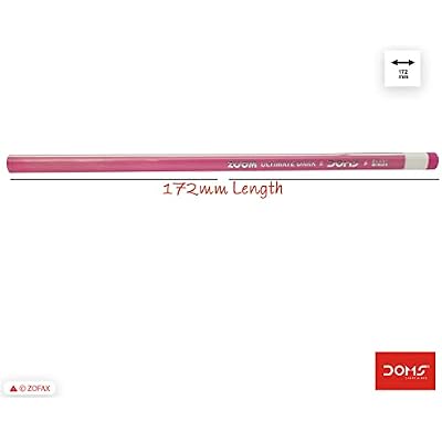 Doms Zoom Ultimate Dark Triangular 10 Pencils Eraser Sharpener Box Pack Write Draw