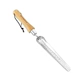 Berry&Bird Seeding Widger,Stainless Steel Seed Dibber Tool with Measuring Scale,Wooden Handle Garden Bulb Trowel for Seed Planting Tool Hand Shovel Planter Transplanter Dibber Soil Digginng
