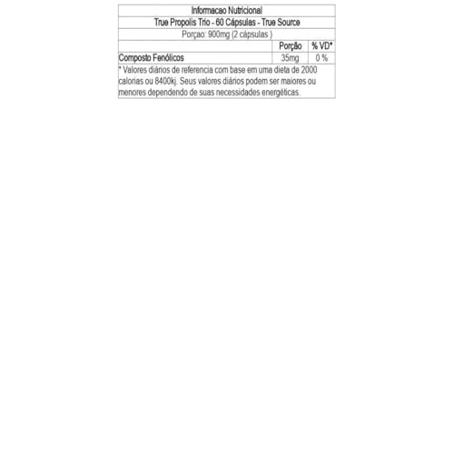 Própolis Trio True Source 60 Cápsulas