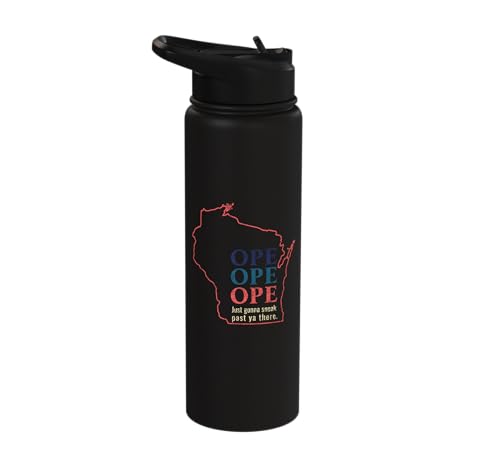 Funny Wisconsin Ope Saying Retro Midwestern Joke Stainless Steel Insulated Water Bottle
