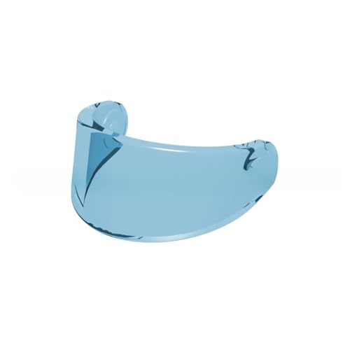 40 Piece Minifigure, Visor Standard, Light Blue, Compatible with Lego Parts and Pieces