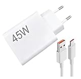 45W Fast Charger para Xiaomi Redmi Note 14 13 12, Available for Other Brands with USB
