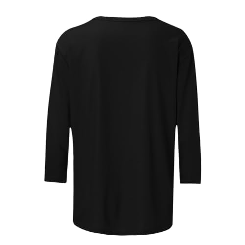 Halloween Costume 3/4 Sleeve Tops for Women Cute Ghost Graphic Crewneck T Shirt Fall Casual Tees Spooky Season Top - image 4