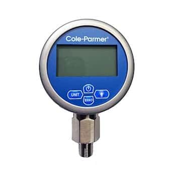 Cole-Parmer Battery-Powered Digital Gauge, 760 to 0 Torr Absolute; 1/4" NPT(M)