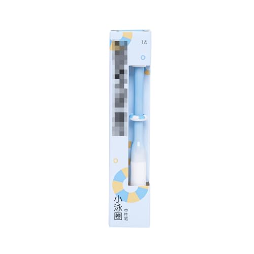 Small Swimming Circle Creative Gel Pen Student Decompression Brush Topic Black Pen-Blue Swimming Circle 1 Box