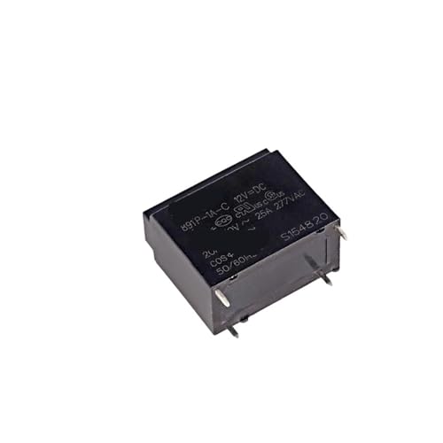 Relé de alta potencia 891P-1A-C-12VDC de 4 pines y 25A normalmente abierto