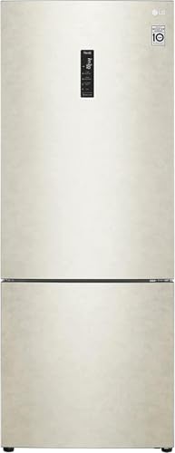 LG GBB567SECMN Frigorifero Combinato Total No Frost, 462L, Larghezza 70cm, Wi-Fi, Door & Linear Cooling, Cassetto Fresh Balancer, Display esterno, Compressore Smart Inverter, Smart Diagnosis, Sabbia