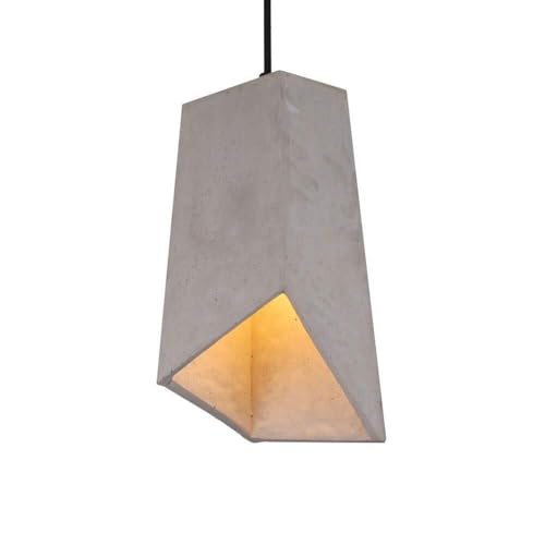MECOLA Chandelier Light Vintage Restaurant Industrial Cement Pendant Light Modern Geometry Square Oblique Pendant Lamp Fixture Adjustable Hanging Lights for Cafe Bar Kitchen Island