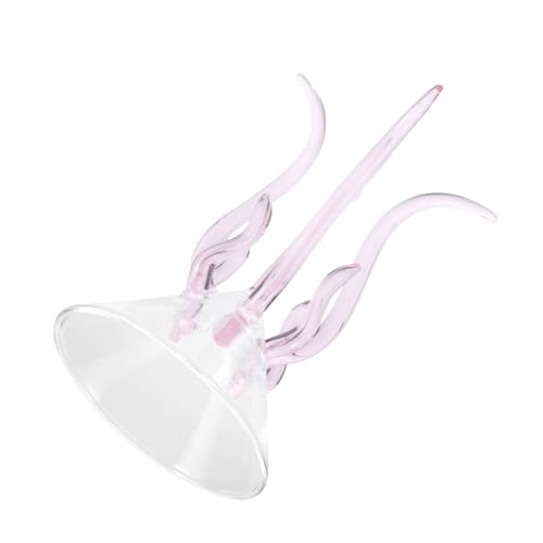 ROMISBABA Copa de Cóctel de Vidrio de Borosilicato Rosa con Diseño de Vaso Elegante para Vino y Bebidas Frías para Fiestas Bodas y Celebraciones Regalo Original para Brindar Reutilizable