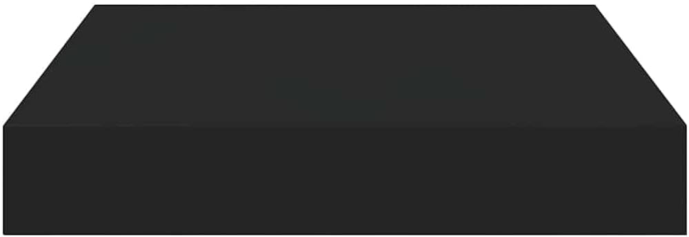 Black Floating Wall Shelves Set of 4, Honeycomb MDF Wood, 9.1x9.3x1.5 in, Invisible Mount, for Living Room Decor, Bathroom Storage