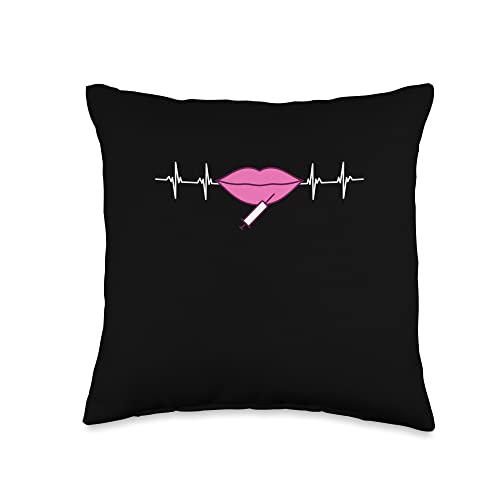 Beautician And Lip Filler Cosmetic Syringe Apparel Botox Plastic Surgery and Aesthetic Nurse Injector Surgeon Throw Pillow, 16x16, Multicolor