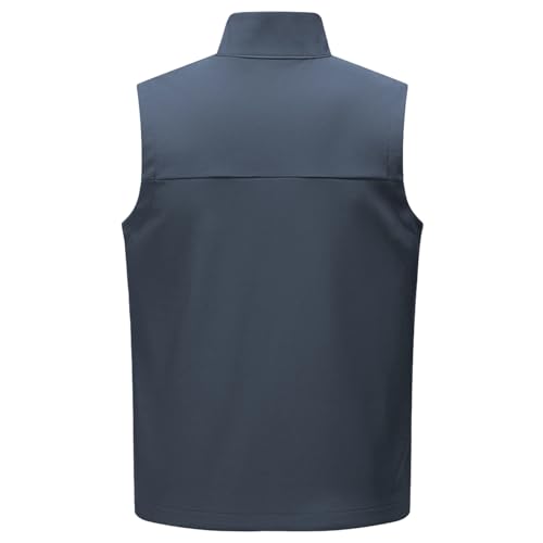 Image of Men's Soft Shell Vest Windproof Outerwear Vest Warm Inner Fleece Vest Waterproof Sleeveless Jacket