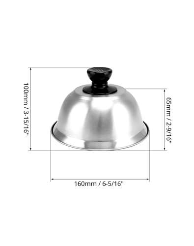 QWORK Cubiertas para Burger 6 Pulgadas Acero Inoxidable 3 Un miniatura 6