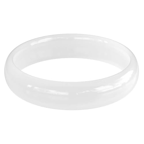 Bracelet en jade blanc véritable pour femme, bijou artisanal en jadéite de style chinois 56mm