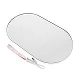 VALICLUD Kompakte Digitale Personenwaage mit Ovalem Spiegel Wiederaufladbar Tragbar für Reisen und...