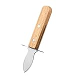 VICASKY Edelstahl Austernmesser mit Ergonomischem Holzgriff Robuster Muschelöffner für Austern Jakobsmuscheln und Schalentiere Vielseitiges Meeresfrüchte Werkzeug für Küche und Restaurant