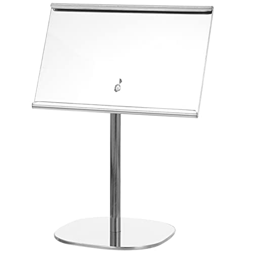 CIYODO Porta Carte Da Tavolo Per Hotel Robusto in Acciaio Inossidabile Clip Per Promemoria Porta Carte D'ordine Fondo Antiscivolo