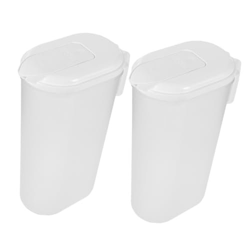 PERSELOSO 2個大容量冷水壺 プラスチック製蓋付きピッチャー 冷蔵庫対応ジュ