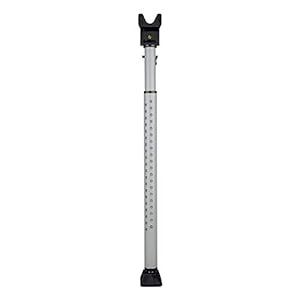 SABRE Adjustable Door Security Bar with Vibration Detecting Alarm, 115dB Alarm Audible Up To 1,100 Ft (335 m), Adjusts To Fit Most Hinged & Sliding Doors, Rubberized Foot for Strong Grip, Collapsible