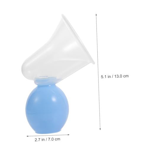 Extractor de leche manual portátil 2 piezas rosa y azul miniatura 2