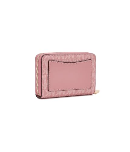 Image of Michael Kors, Womens, Jet Set Small Zip Around Card Case, Primrose, One Size