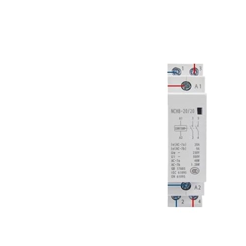 Contacteur AC rail Din NCH8-20A 1NO 1NC 230V relais domotique tableau électrique