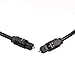 Conwork 2-Pack 3ft Fiber Optic TOSLink Digital Audio Cable Male to Male Lightweight and Flexible Compatible With S/PDIF, ADAT's, Dolby Digital -Slim 4.0mm OD